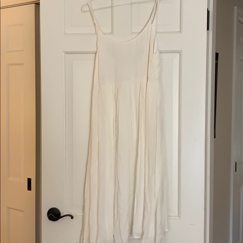 White midi dress